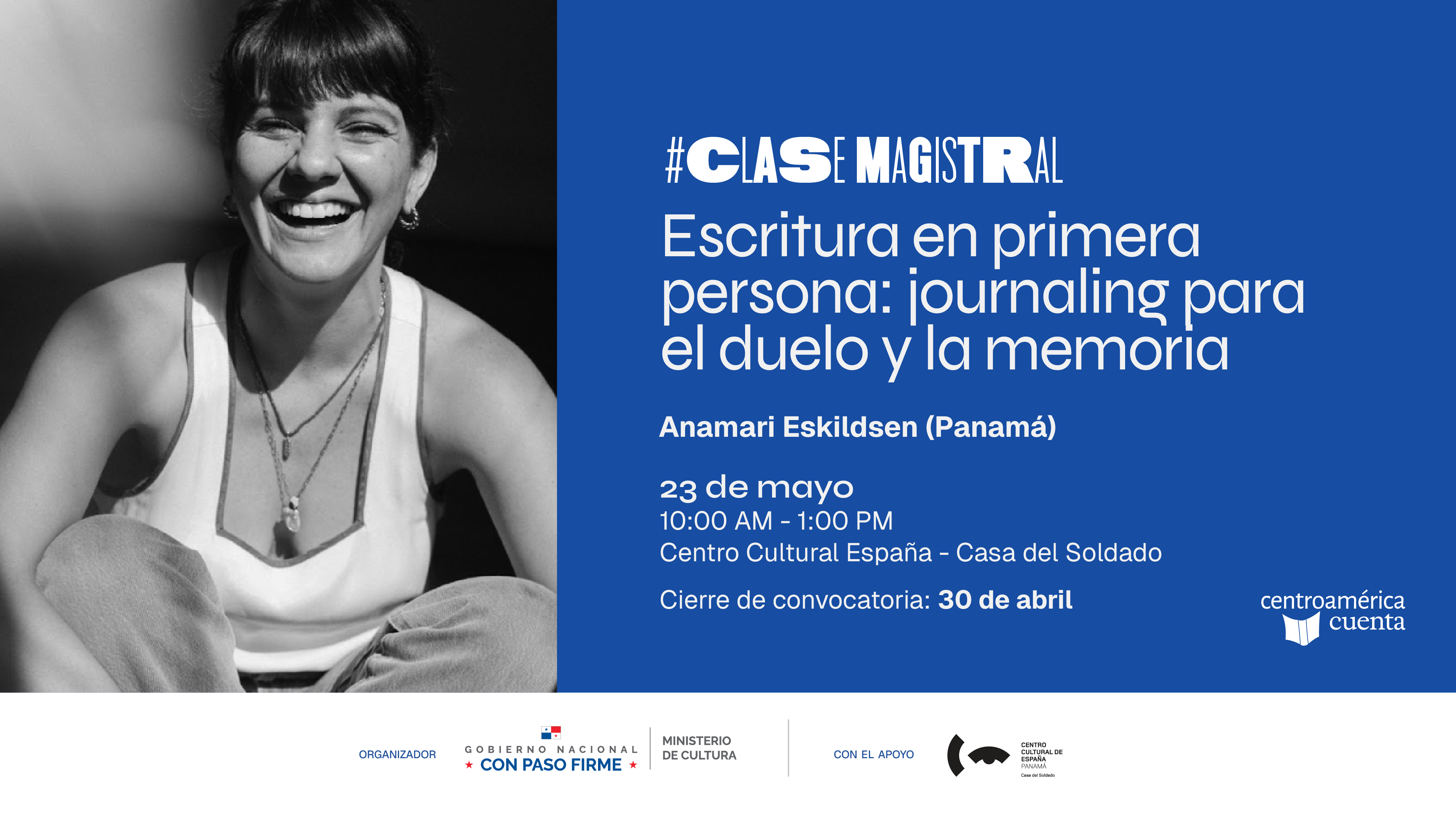 Clase magistral: Escritura en primera persona - journaling para el duelo y la memoria