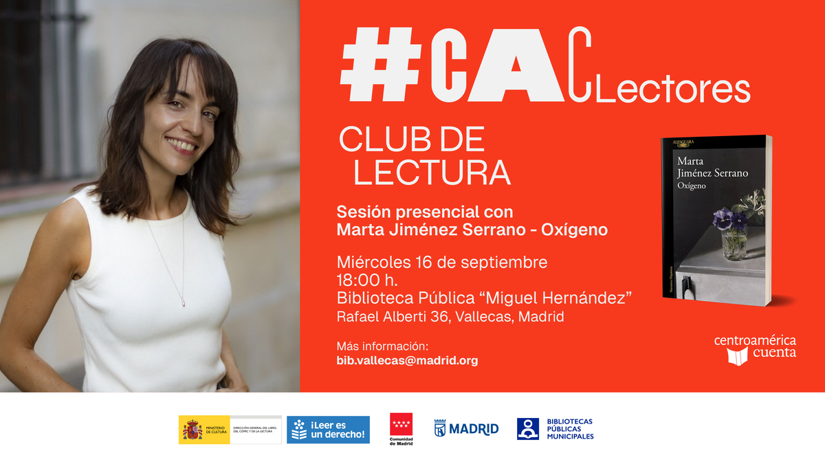 Club de lectura - Oxígeno con Marta Jiménez Serrano