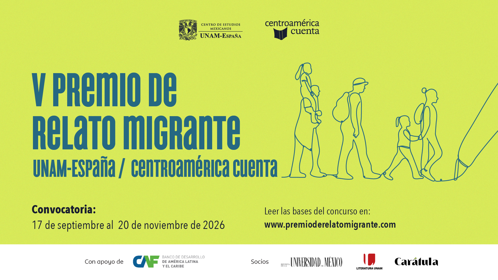 Lanzamiento del Premio Relato Migrante UNAM/Centroamérica Cuenta 