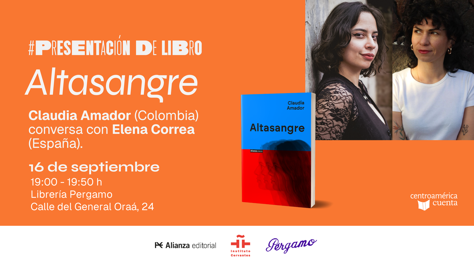 Presentación de libro - Altasangre de Claudia Amador