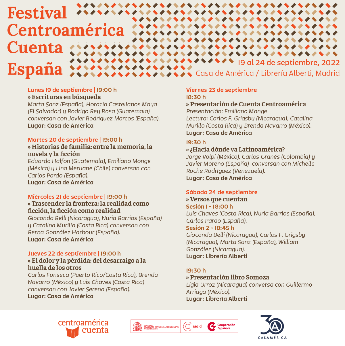 CACMADPrograma19-24Sept-FB Programa CAC España 2022