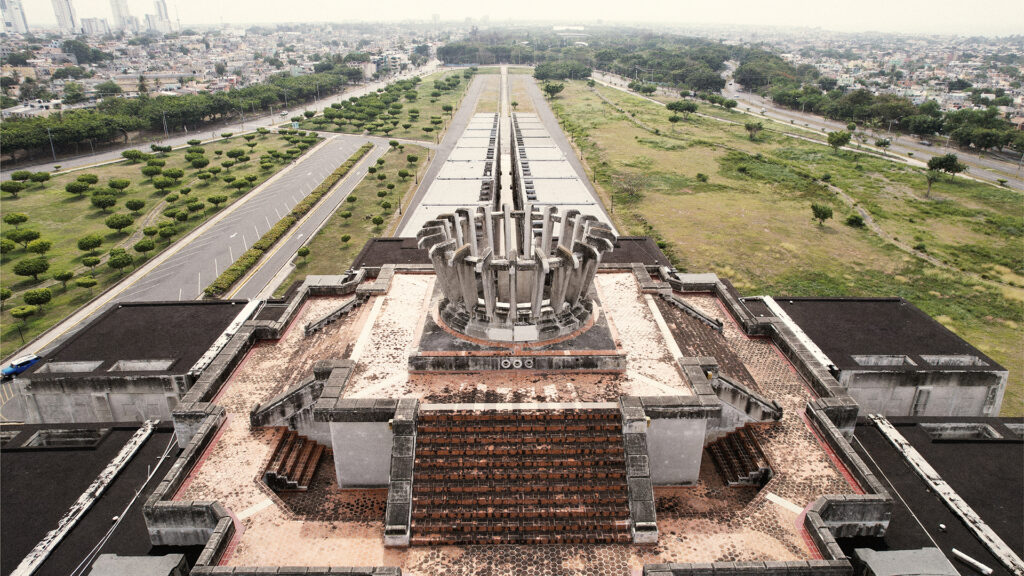 Vista aérea del Faro a Colon, Santo Domingo, República Dominicana. / Fotografía por Luis Valverde.